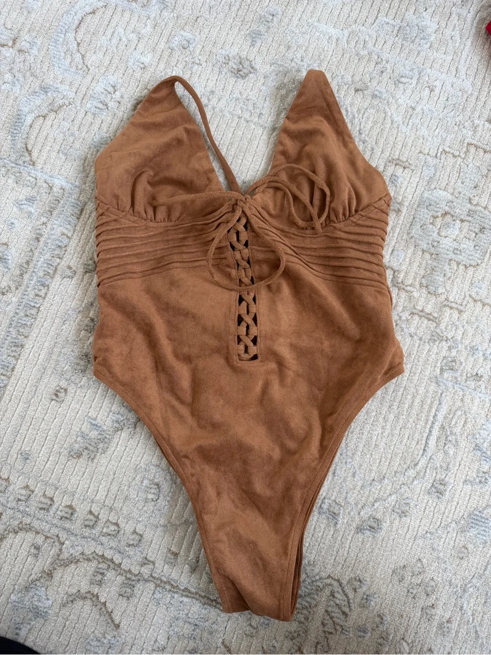 Frankie’s Bikini x Bella Sun-kissed Suede One Piece